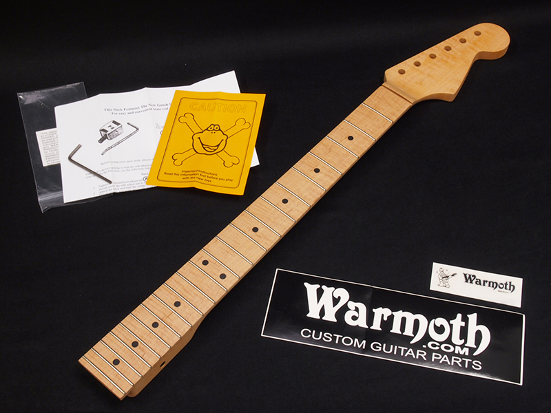 WARMOTH ST Style Neck / Flame Maple on Flame Maple 22F Medium