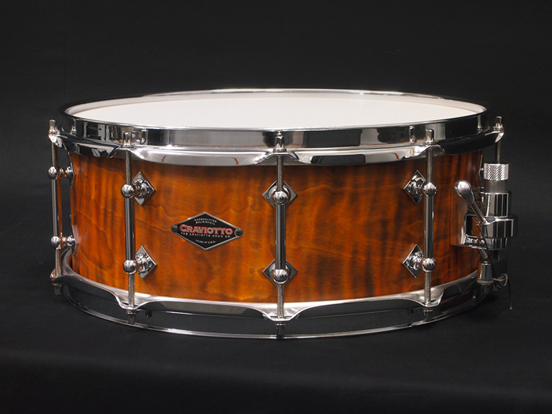 Craviotto CURLY MAPLE SNARE DRUM 14×5.5 Burnt Orange Stain 税込 ...