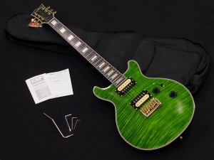 グラスルーツ　レスポール　ダブルカット　TAK MATSUMOTO 横山健 初心者　入門 子供　女性　LP 緑　グリーン