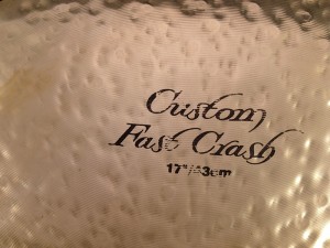 Zildjian　K Custom Fast Crash 17 カット品