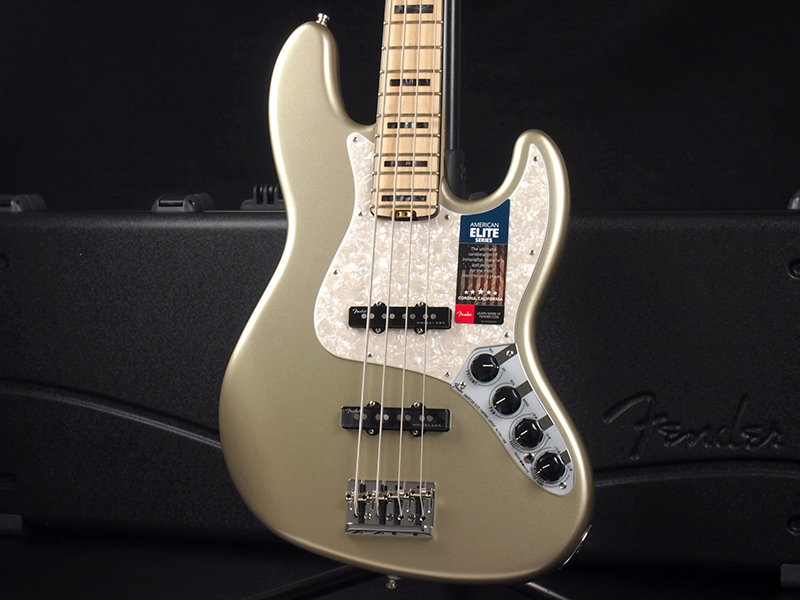 Fender American Elite Jazz Bass Maple Fingerboard, Champagne 税込 Fender American Elite Jazz Bass Maple Fingerboard, Champagne 税込