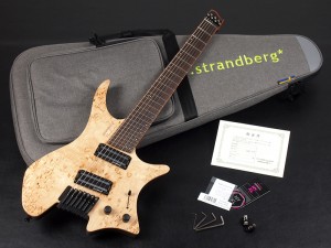 ストランドバーグ　Boden J-Series J6 Standard　ボーデン　jシリーズ　ヘッドレス　steinberger スタインバーガー　headless guitar 7-strings 7弦　7st ナチュラル　バーチ　rose ローズ　スタンダード