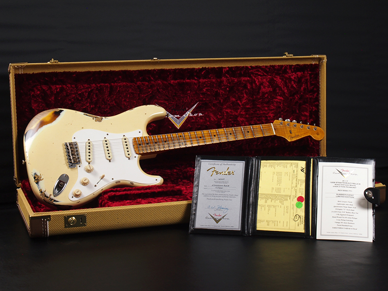Fender Custom Shop 1958 Stratocaster Heavy Relic Aged Vintage White Over 2  Tone Sunburst / Summer Event Limited Edition 税込販売価格 ￥641,520- 新品  サマーイベント用に製作されたワンオフ・メイド・モデル!! 当店スタッフによる選定品。 « 浜松の中古楽器の ...