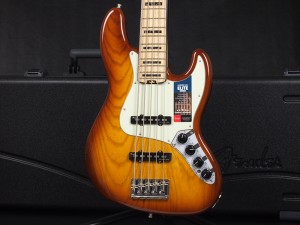 フェンダー　アメリカン エリート　ジャズベース　Deluxe デラックス  ビンテージ  vintage standard スタンダード　5st 5弦　Maple Neck MN　アクティブ　active  JB 62 64 タバコ　サンバースト 