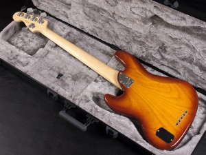 フェンダー　アメリカン エリート　ジャズベース　Deluxe デラックス  ビンテージ  vintage standard スタンダード　5st 5弦　Maple Neck MN　アクティブ　active  JB 62 64 タバコ　サンバースト 