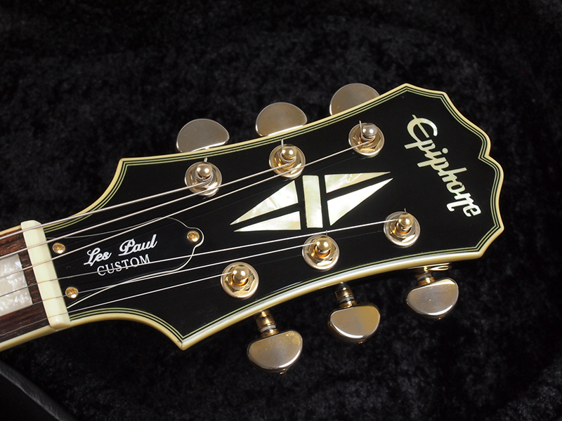 Epiphone Les Paul Custom Plus Vs 税込販売価格 54 800 中古 ボディ トップに美しいフレーム メイプルを配した レスポールカスタムです 美品中古 ハードケース付 浜松の中古楽器の買取 販売 ギターとリペア 修理 の事ならソニックス