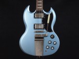 エピフォン gibson ギブソン SG ギター 初心者 入門 ビギナー 女子 子供 デラックス YEC DLX PB ペルハム ブルー teal blue ティール 青 メタリック マエストロ ヴァイブローラ　バイブローラ　Vibrola Tremolo