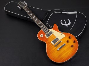 エピフォン gibson ギブソン ギター 初心者 入門 ビギナー 女子 子供 デラックス  LPS YEC レスポール スタンダード STD Sunburst ハニー バースト ライト サンバースト 虎目 虎杢 カーリー メイプル トップ フレーム Flame Flamed Maple Pro 