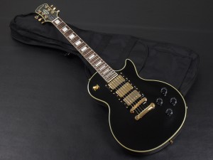 エピフォン gibson ギブソン SG ギター 初心者 入門 ビギナー 女子 子供 デラックス YEC レスポール　カスタム　CTM プラス + 黒 ブラック エボニー black EB  Pro　3　ピックアップ　Pickup P/U BB ブラック　ビューティー　ebony BLK 3p.u