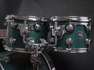 dw Collector's Maple Drum set emerald oil Stain エメラルド　ドラムセット