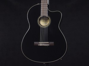 クラシック クラッシック ナイロン ガット エレガット electric Classic Guitar Nylon Gut ブラック 黒 BLK Black カッタウェイ Cutaway