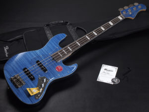 Craft Series momose Jazz Bass JB woodline 417 ウッドライン WL-434 Flame Maple 青 Blue オイル CTM カスタム Limited