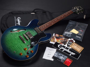 Limited Edition ES-335 Pro LTD アクアマリン iguana Blue Green Burst Sheraton Riviera ドット セミアコ AQM AM アクア