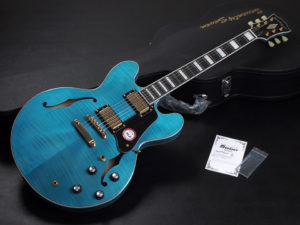 エクセルバート standard es-335 semi Hollow FGN Fujigen made in 日本製 momose Deviser HEADWAY aqua marine Blue