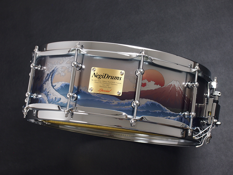 NegiDrums GNFJ-1450PI 銀富士 スチールスネア 限定カラー 14″x5