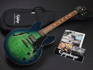 Limited Edition Deluxe DLX LTD アクアマリン iguana Blue Green Burst Sheraton Riviera ドット セミアコ AQM AM アクア