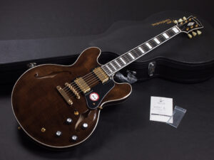 エクセルバート standard es-335 semi Hollow FGN Fujigen made in 日本製 momose Deviser Trans Black Brown ブラウン 茶色