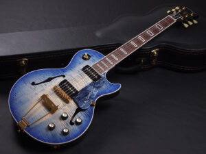 セブンティセブン トチ Gibson ES Les Paul semi Hollow セミホロー セミアコ ブルー バースト Blue Burst P-90 ストーク Flamed 栃 限定 LTD