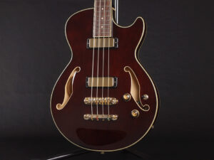 アイバニーズ セミアコ ベース semi acoustic Bass F-Hole ホール artitop アーチトップ Violin バイオリン Classic Brown 茶色 ブラウン