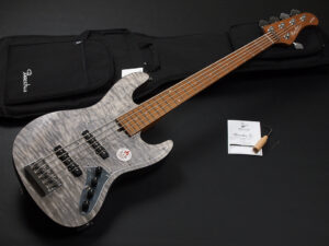 WJB JB jazz bass roasted ローステッド Gray グレー white キルト メイプル Quilted 初心者 中級者 入門 ビギナー 女子 女性 ジャズベース 5st 5弦