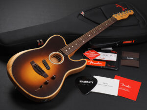 American プレイヤー アコースタソニック テレキャスター sunburst 薄型 thin body Godin A6 taylor T5z King Gnu 常田大希 MIYAVI ミヤビ