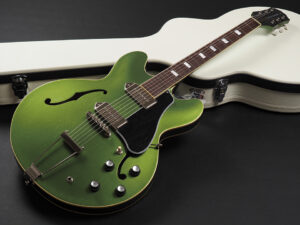 フルアコ セミアコ Gibson Vintage GRETSCH ES-335 ES-330 P90 Swamp Jazz Blues Rockabilly casino Ebony Epiphone Green 緑 メタリック Pelham Blue ペルハムブルー