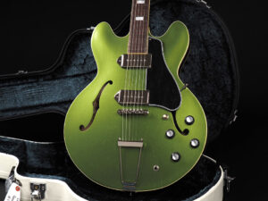 フルアコ セミアコ Gibson Vintage GRETSCH ES-335 ES-330 P90 Swamp Jazz Blues Rockabilly casino Ebony Epiphone Green 緑 メタリック Pelham Blue ペルハムブルー