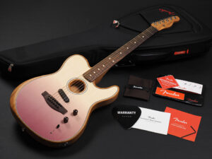 American プレイヤー アコースタソニック テレキャスター エレアコ 薄型 thin body Godin A6 taylor T5 King Gnu 常田大希 miyavi ピンク Pink