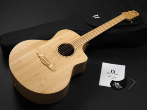 Natasha Bamboo ~Natural~ ナターシャ JC バンブー 竹 竹材 ギター エレアコ アコースティックギター バンブー Jumbo Cutaway SDGs