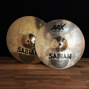 SABIAN AAX Stage Hihat 13" Pair 2000年代製 SABIAN AAX Stage Hats 13インチ セイビアン ハイハットセット AAXハッツ ステージハッツ 小径ハイハット 13ハイハット キレ重視 タイトサウンド レスポンス良好 抜け良し 明瞭なチック音 モダンサウンド ブライト ドラムシンバル ロック ポップス ファンク フュージョン ライブ向き スタジオ向き プロユース B20ブロンズ 中古シンバル