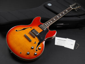ラリーカールトン セミアコ ES-335 Gibson Epiphone Ibanez Dot Studio ギブソン エピフォン アイバニーズ ジャズ ブルース ロック 赤 チェリーサンバースト