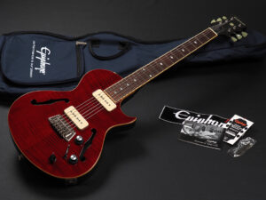 Nighthawk ナイトホーク Blues Hawk ブルースホーク Fホール P-90 セミアコ Les Paul LP DC Gibson 赤 小型 小ぶり 女子 女性 入門 初心者 子供
