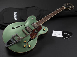ストリームライナー セミアコ ES-335 Electromatic G6122 G5422 G5622 DC スティール オリーブ Metallic Green グリーン 緑 ビグスビー トレモロ