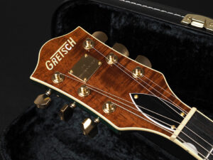 Gretsch Broadkaster Jr. LX Figured Center Block with String-Thru Bigsby and Gold Hardware Ebony Fingerboard ~Tropic Aura~ セミアコ コンパクトセミアコ 小ぶり センターブロック フレイムメイプル Bigsby ビグスビー ES-339 ES-335 Electromatic CASINO Coupe Collings 緑