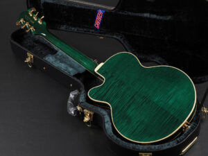 Gretsch Broadkaster Jr. LX Figured Center Block with String-Thru Bigsby and Gold Hardware Ebony Fingerboard ~Tropic Aura~ セミアコ コンパクトセミアコ 小ぶり センターブロック フレイムメイプル Bigsby ビグスビー ES-339 ES-335 Electromatic CASINO Coupe Collings 緑