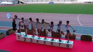 2013国体 少年A女子100H決勝の表彰式